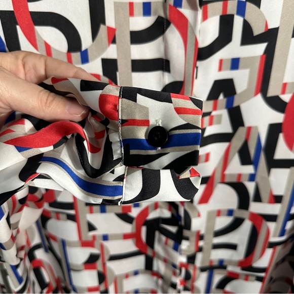 Vintage Maria Rinaldi "alphabet" tunic top, size 14, polyester, office, teacher - Picture 5 of 11